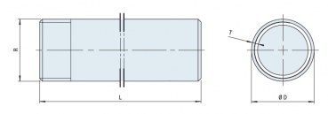 Preview: Anschweißnippel 3/8" x 30 mm